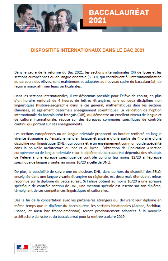 Dispositifs internationaux