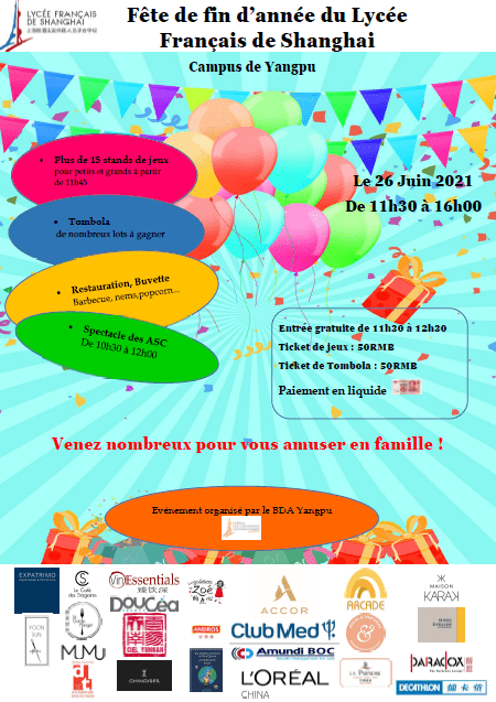 Lfs School Festival And Asc Show Qingpu And Yangpu Campuses Lycee Francais De Shanghai